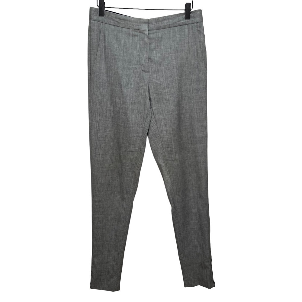 Stella McCartney Grey Wool Trouser Pants Ankle Zipper Size Medium